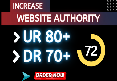 Increase domain rating DR and url rating ur 50 plus