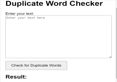 Smart Duplicate Word Detection and Removal Tool