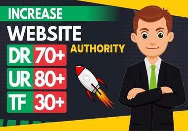 I will increase domain rating ahrefs DR,  ur majestic trust flow tf