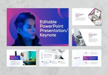 I Will do do powerpoint presentation design 20 editable slides