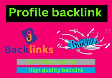 I Will provide High quality hi DA Do follow best profile Backlink for your website