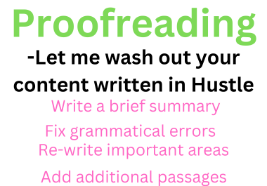 I will proofread+re-write and edit 3000 words withing 24 hours