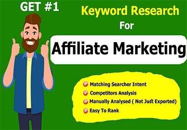 I will provide the best affiliate keywords to beat your competitors.