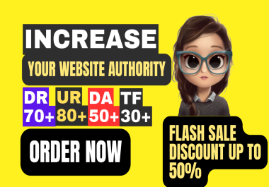 I will increase url rating,  ahrefs ur 70 plus with SEO backlinks