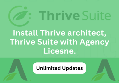install thrive architect,  thrive suite,  thrive theme builder with lifetime updates