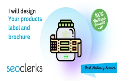 I Will Design Your Products Label and brochure