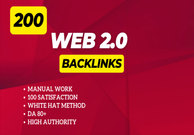 200 web 2.0 backlinks on 70+ sites,  get dofollow backlinks on authority sites