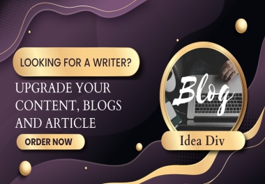 I will write brainstorming content,  blogs,  articles and upgrade content