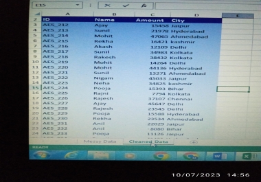 I will excel data cleaning,  excel data entry and data cleanup