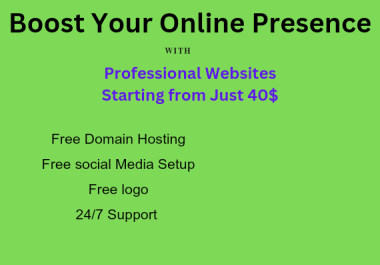 I will Boost Your Online Business with Professional Websites Development on discount Price