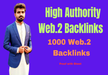 create 20 Web.2 Backlinks high authority backlinks