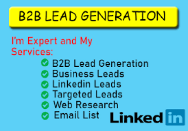 I Will Provide A Professional B2B Lead Generation Service