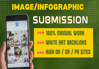 Latest white hat 100 manual permanent seo dofollow 30 image submission backlinks.