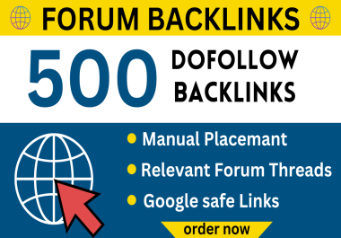 Place 500+ HQ Dofollow Forum Profile Backlinks