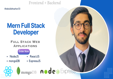 I will be your full stack web developer as mern stack developer
