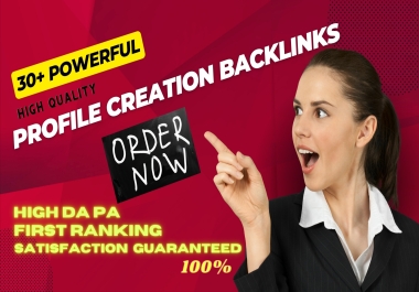I Will do 30 Plus Powerful & High-Quality Profile Creation Backlinks for Your Website