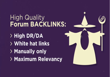 I will do 5 manual backlink placements on niche forums