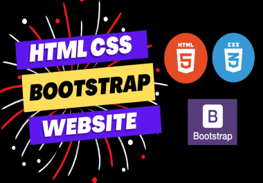 I will design a responsive HTML CSS bootstrap website