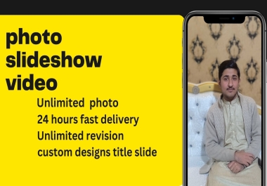 I will create photo slideshow, promo video with music