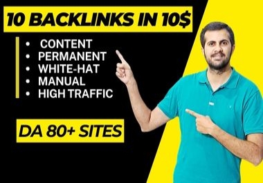 I will make manual white hat backlinks for you