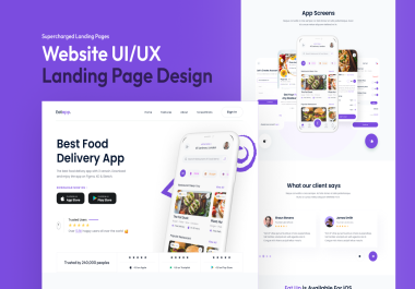 I will create engaging landing pages uiux design