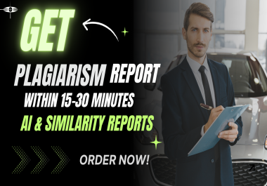 Get your Turnitin Plagiarism Report in 15-30 Minutes