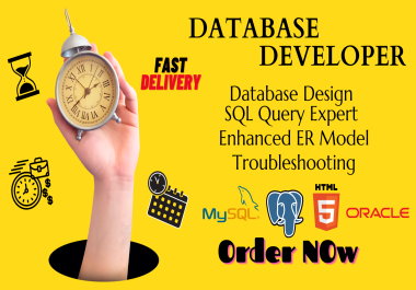 I will database sql developer or database design