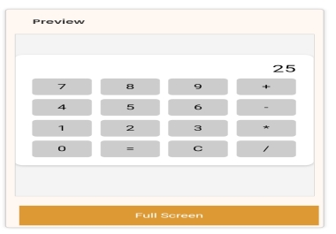 Simple calculator for basic calculations script in HTML