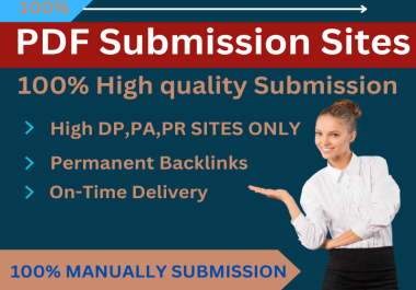 I will submit 100 pdf submission to top high authority sites