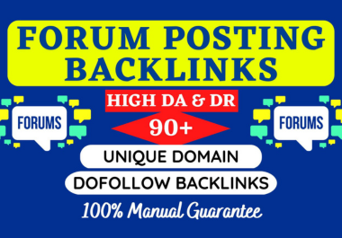 I will do forum backlinks unique domain manual forum posting service