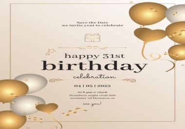 i will do professional and amazing birthday card or invitation card