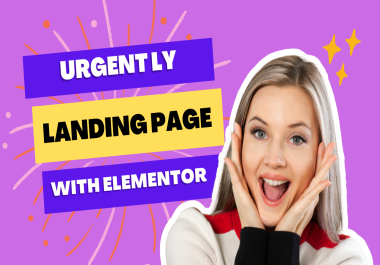 I will design elementor landing page or wordpress landing page