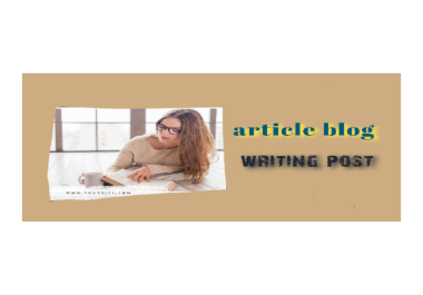I will be your articles and blog posts writer