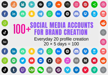 100 Social Media Profile For Brand Creation,  Profile backlinks