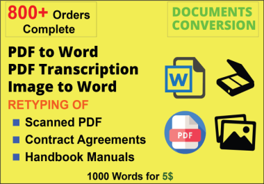 I will perfectly convert PDF to word and word to PDF