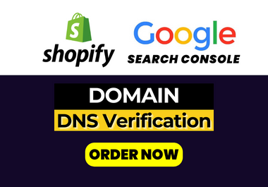 Shopify domain DNS verification in Google Search Console