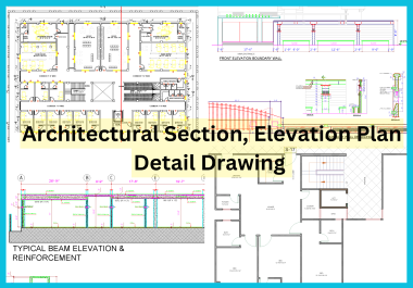 Architectural Section Elevation Floor Plan Detail Drawing Autocad Drawing