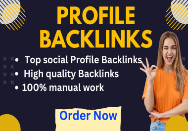I will do sol media profiles for high da pr SEO backlinks