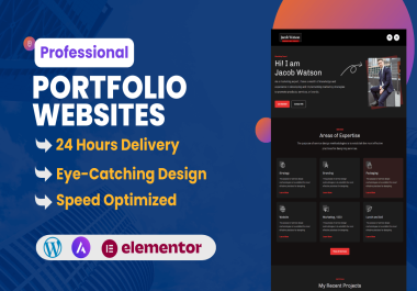 I will design professional and optimized Portfolio Websites with WordPress.