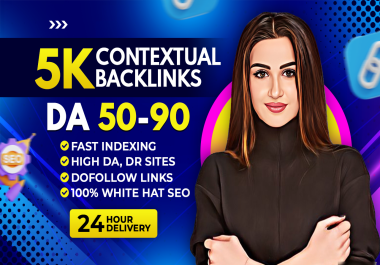 From Authentic & Safe Sites 5000 SEO Dofollow Contextual High DA Backlink