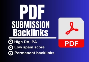 I will Submit 100 High Quality Pdf Submission manual Backlinks