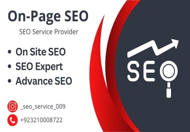 I will provide on page SEO services