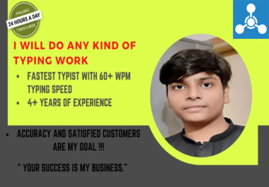 I will do a fast typing job,  retype scanned document,  your typist