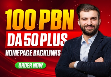 Build 100 DA50 PBN Permanent backlinks Top quality Domain