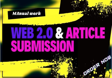 I will provide 50 web 2.0 and article submission backlinks
