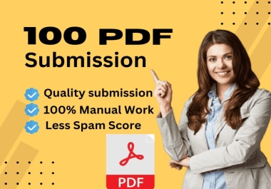 I wil submit 100 High Quality Manual PDF submission Backlinks