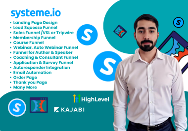 I Will Design High Converting Systeme. io Sales Funnel and Landing Page,  systeme io website