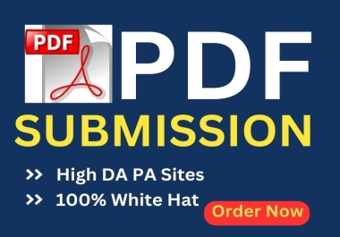 I Will get 100 best PDF submission backlinks on high authority websites.