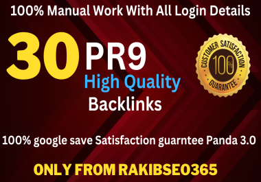 I will create 30 high DA 90- profile backlinks manually