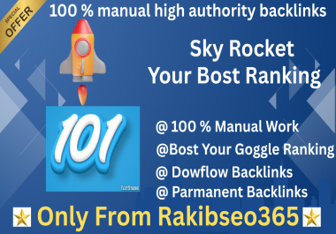 You will get 2025 Update Manual PR9 DA80+Safe SEO Backlinks Increase your Google Ranking.